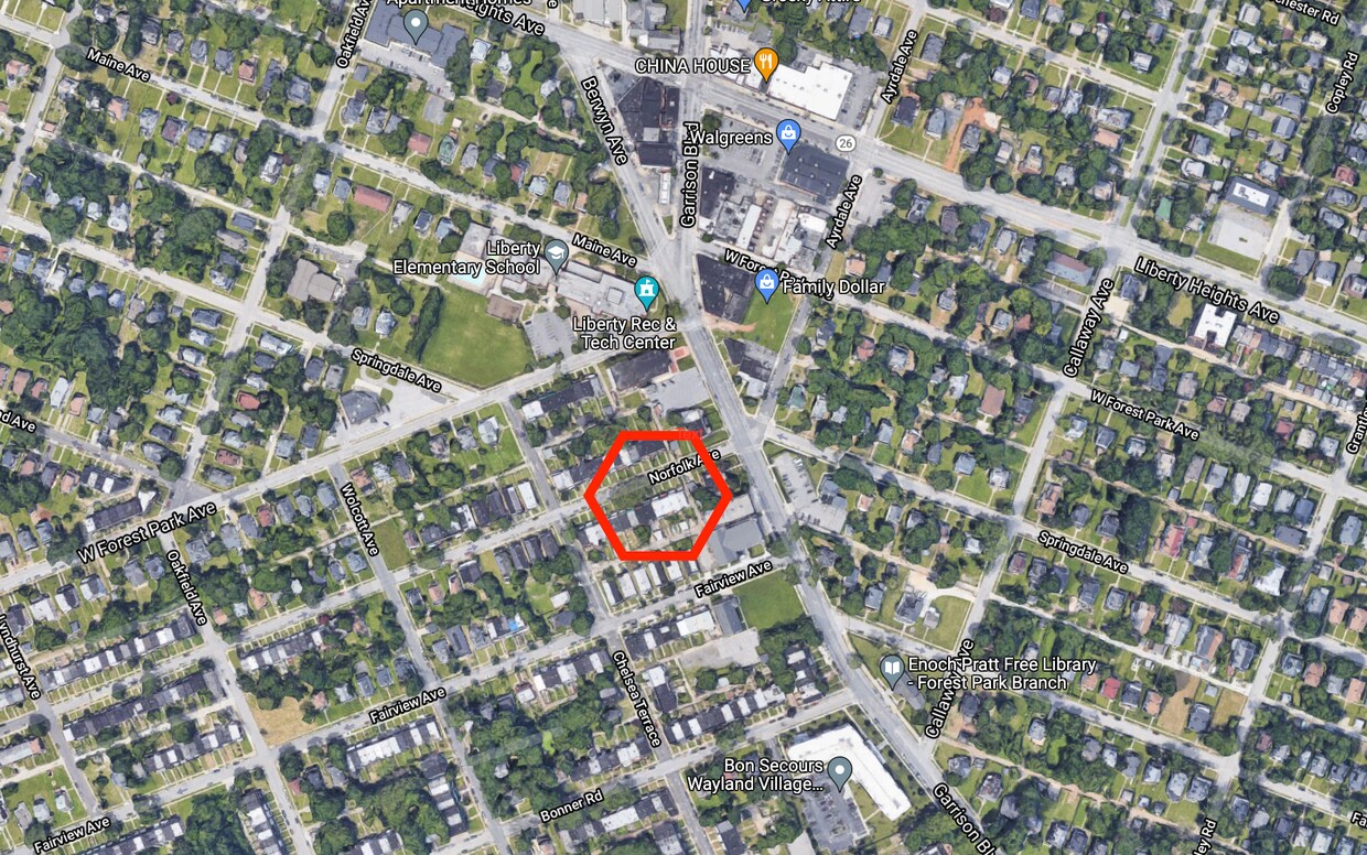 Ariel View Of Neighborhood - 3807 Norfolk Ave