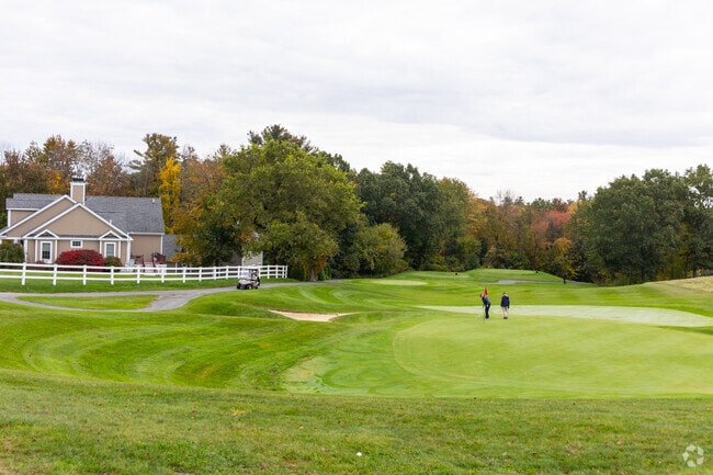 Golfers can enjoy an 18 hole round on a championship golf course.