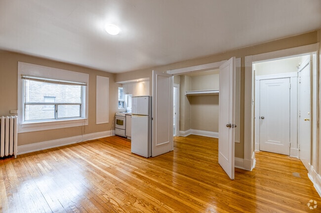 Bachelor + Den - Living Room - The Sheldrake Apartments