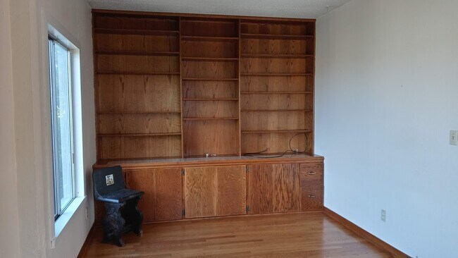 10foot wide bookshelf and cabinets - 625 Morgan Ave