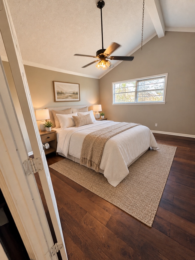 Furnished mock up master bedroom - 1530 Bennington Cv