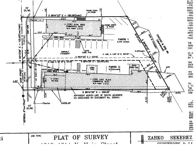 Plat of Survey - 1314 Main St