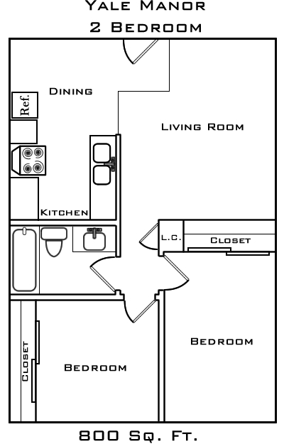 2HAB/1BA - Yale Manor Apartments