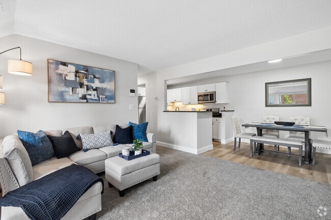 2BR, 1BA - 850SF - Living Room - Terrace Estates Apartments