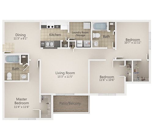 3 habitaciones - Clairmont at York