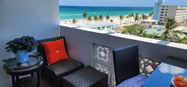 Balcony with Ocean View - 320 S Surf Rd