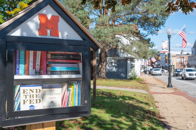 Scattered throughout East Middleboro you will find little library's to take or leave a book.