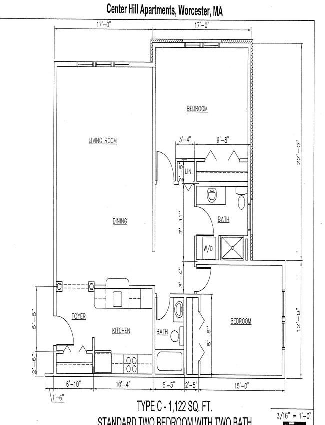 2BR/2BA - Center Hill Apartments