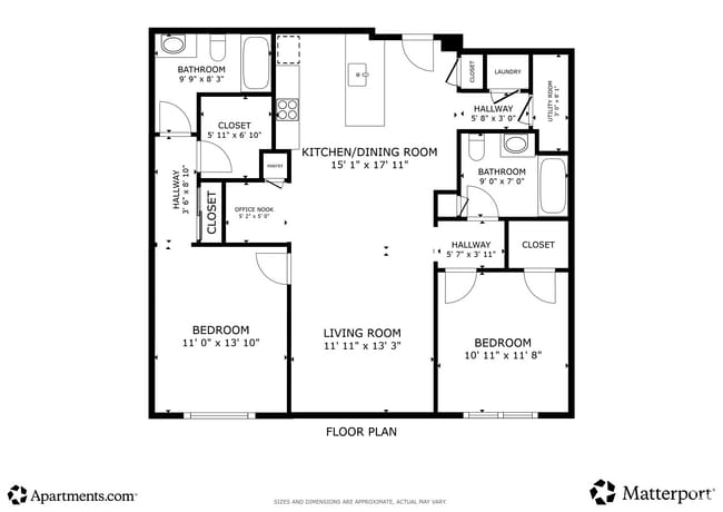 2 habitaciones, 2 baños, 1191 pies cuadrados, Marconi - MI Place at First Radio