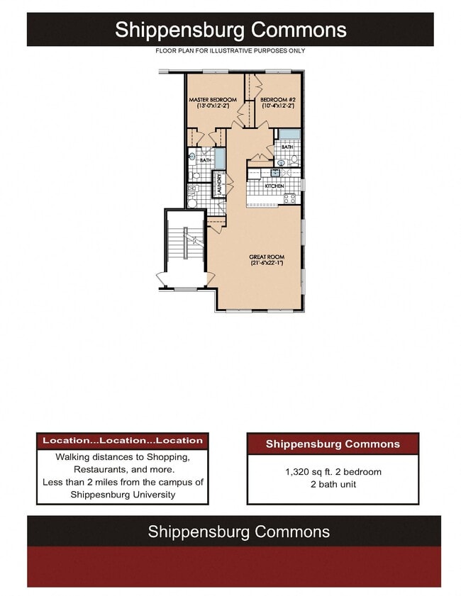Floorplan - Shippensburg Commons Apartments