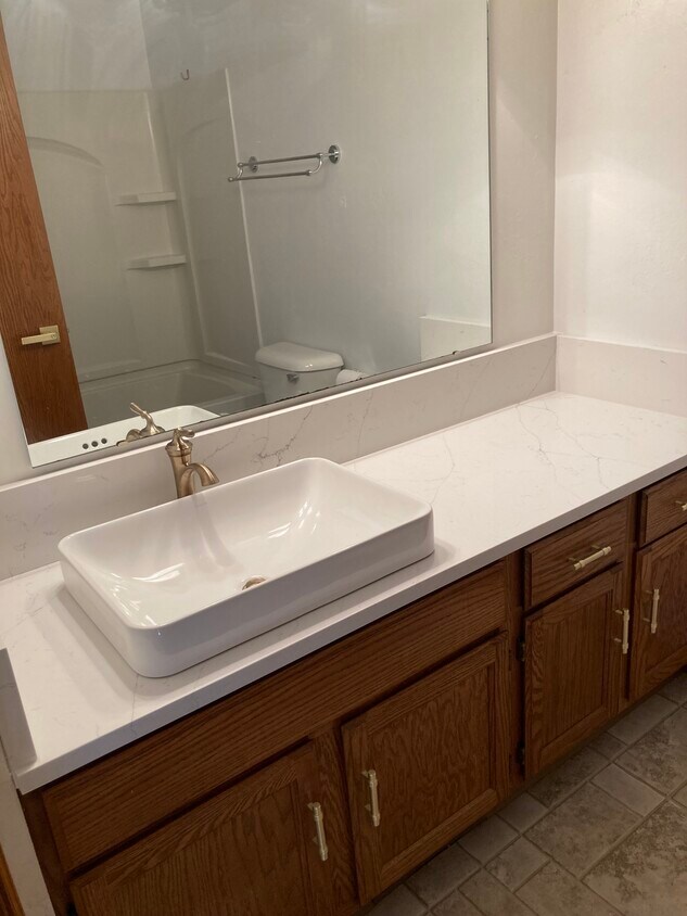 This is the bathroom sink that will be placed in the upstairs bathroom during the remodel. - 1625 Alfred Dr