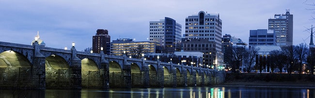 Harrisburg city skyline