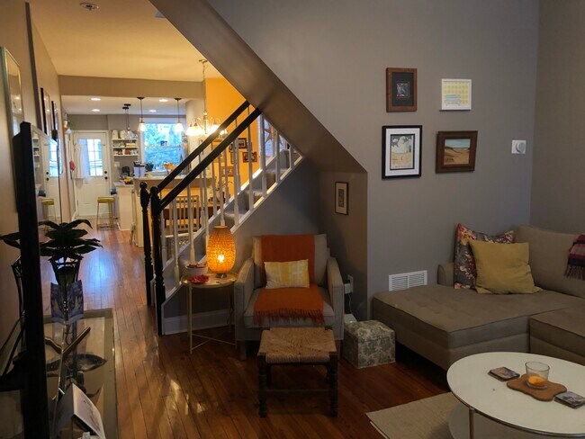 Entry way and cozy living room - 3014 Weaver Ave