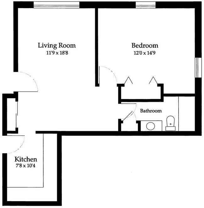 2BR/1BA - Concord Street Apartments