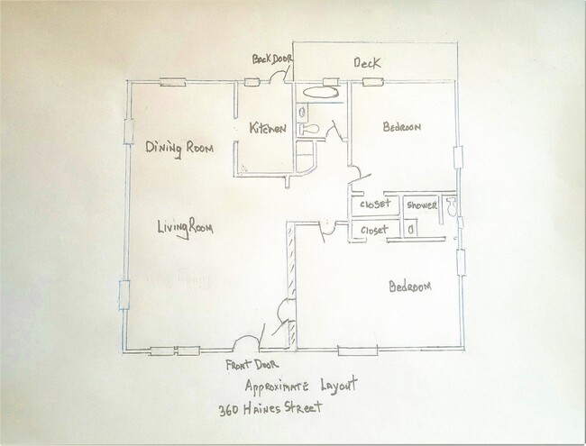 Approximate layout - 3960 Haines St