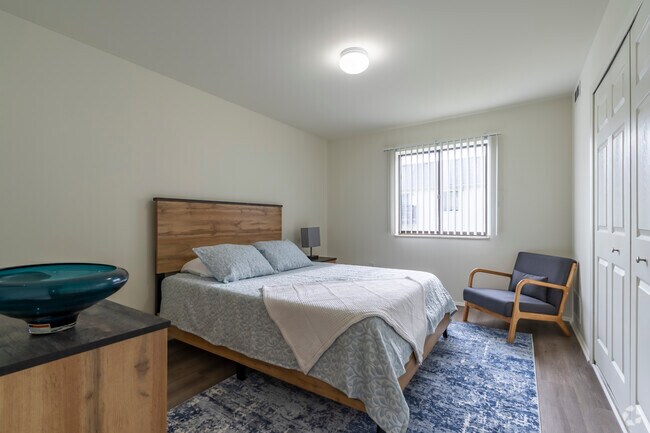 1 habitación, 1 baño - 600 pies cuadrados - Modelo - Dormitorio - Mill Creek Apartments