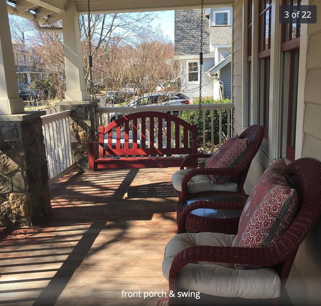 front porch with swing - 15 W Myrtle St