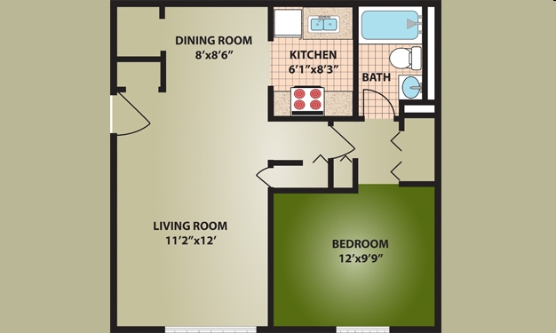 1BR/1BA - Ridgewood Court