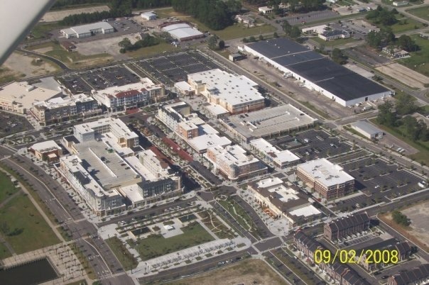 Market Common Aerial. This Apartment is located in Townhome in bottom right of photo - 981 B Hackler Street