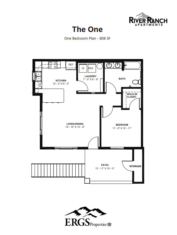 Plano de planta - River Ranch Apartments