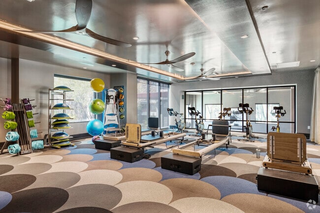 Yoga and Pilates room - High Line at Hughes Center Apartments