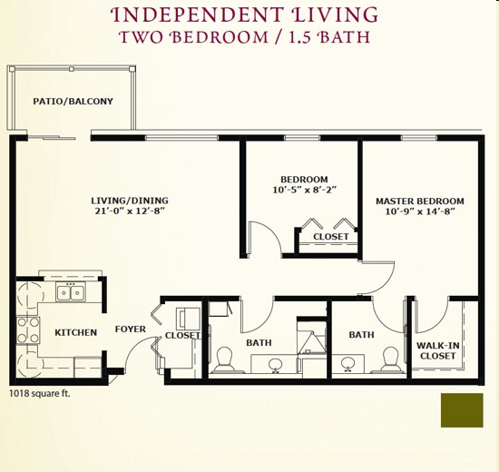 2BR/1.5BA - Primrose Aberdeen Senior Living