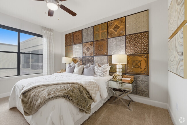 The Alabama 1BR, 1BA - 814SF - Bedroom - The Westheimer Apartments
