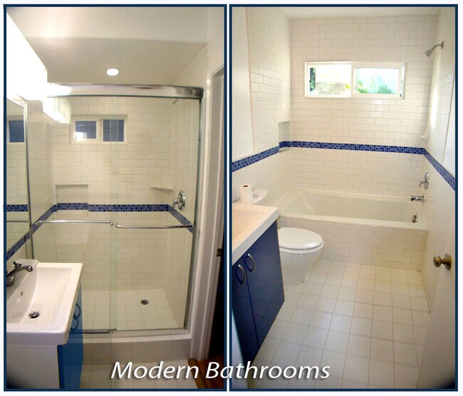 Bathrooms are modern and sleek - 6400 Primrose Ave