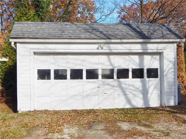 Two car detached garage - door recently replaced with new opener - 597 South Broadway