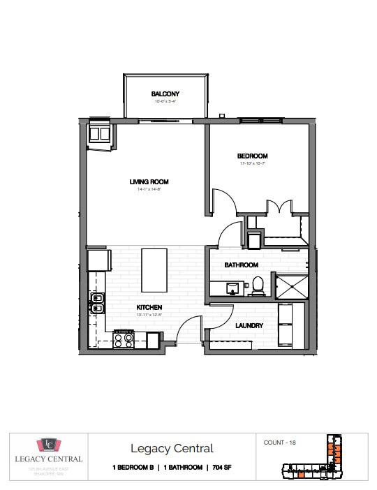 Floorplan - Legacy Central 55+ Senior Apartments