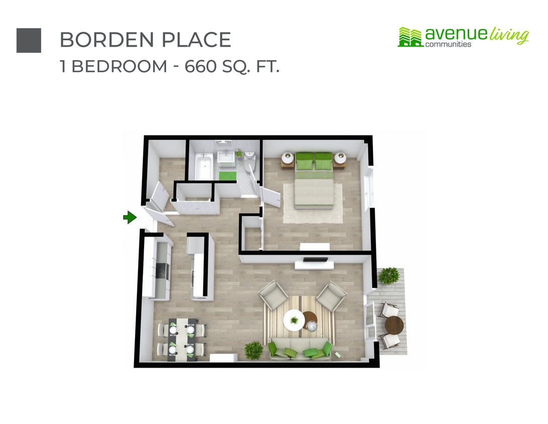 Floorplan - Borden Place Apartments