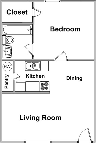 1BR - D & D Apartments