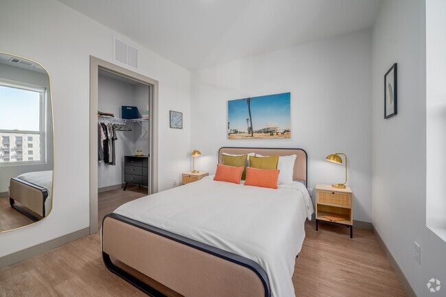 Model - 1BR, 1BA - Floor Plan D - 640SF - Bedroom - The Park