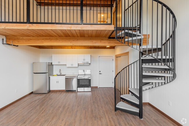 1BR, 1BA - 647SF - Living Room - Atomic Orchard Experiment