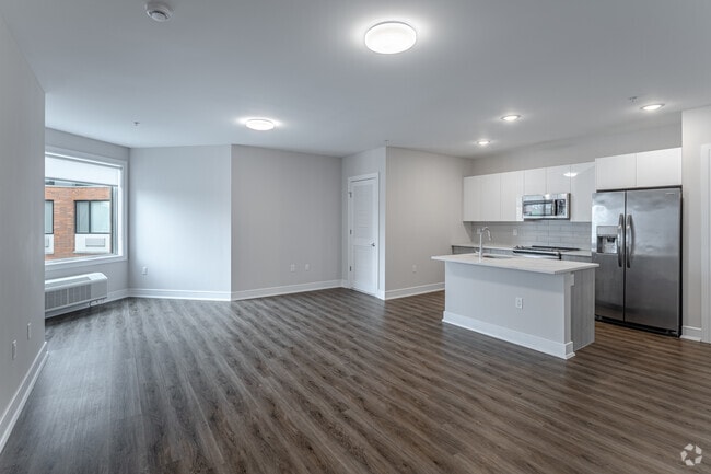 1BR, 1BA - Kitchen/Living Room - The Metro