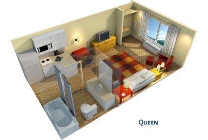 Studio Layout - 4820 W Reno Ave