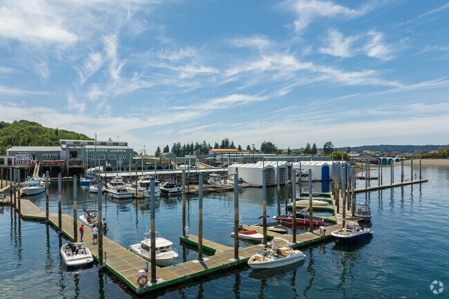 Narrows Marina offers moorage on Puget Sound near University Place.