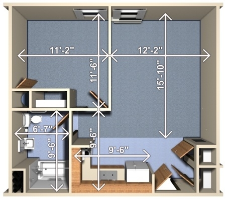 Plano de planta - Lincoln Unity Apartments