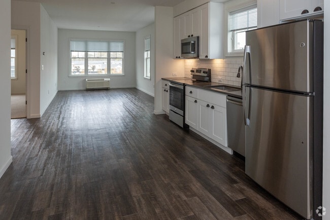 1HAB, 1BA - 854 ft² - Cocina y sala de estar - Greybarn Amityville