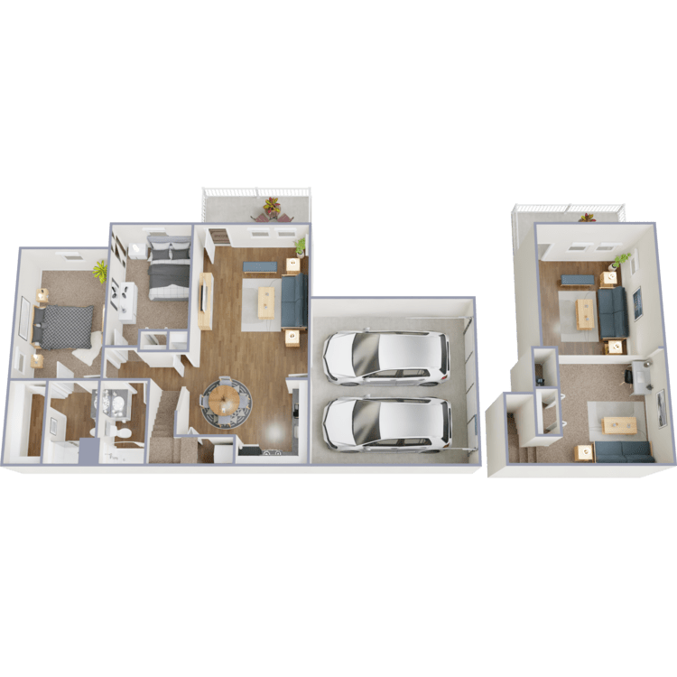 The Village at Avon Apartments – B3 (Townhome with Loft)