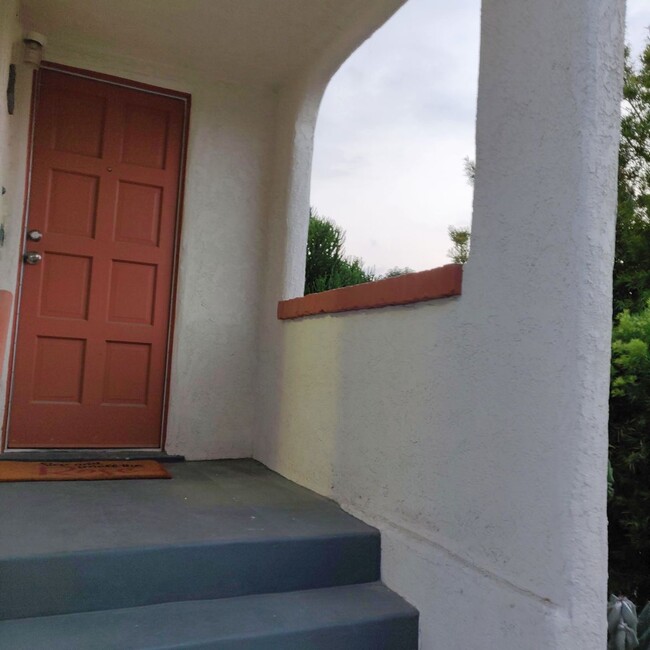 Top of stairs is a small personal balcony leading to your front door - 1828 S Curson Ave