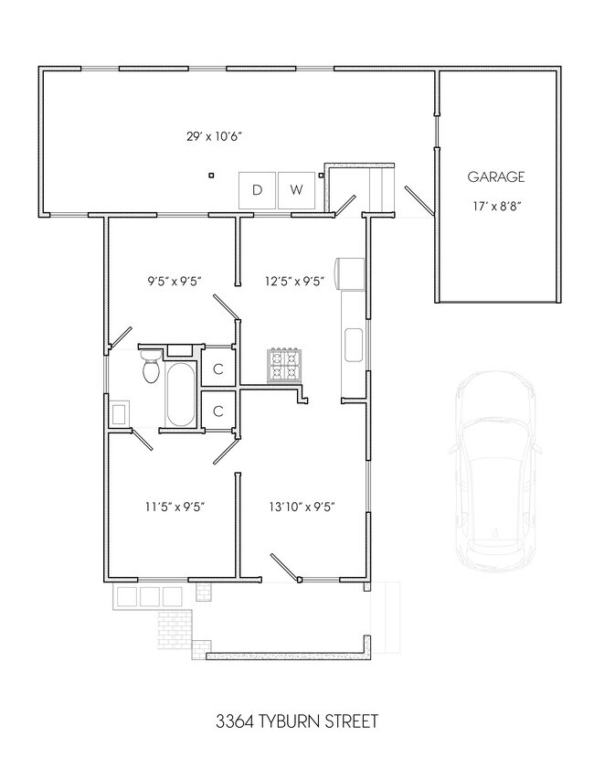 Floor plan - 3364 Tyburn St