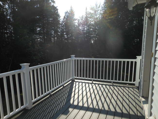 Deck off of Kitchen. This is the other side, however, it is the same kind of deck and faces the left - 75 Hutchins Mountain Rd