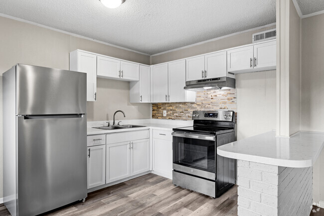 1BR, 1BA - 700SF - Kitchen - The Lynx Townhomes and Apartments