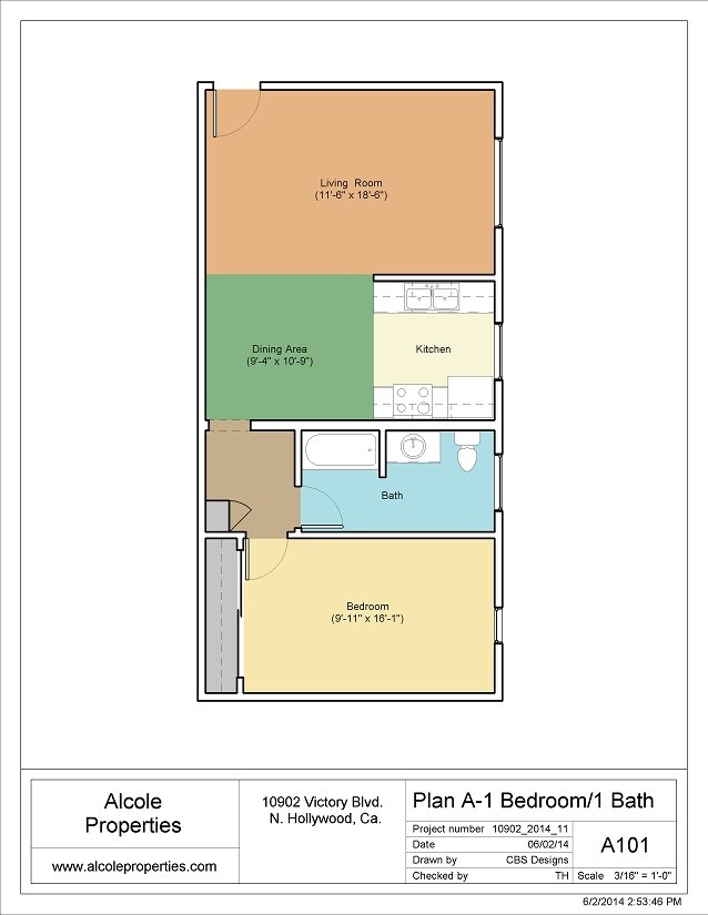 Plan A-1 - Victory Court Apartment Homes