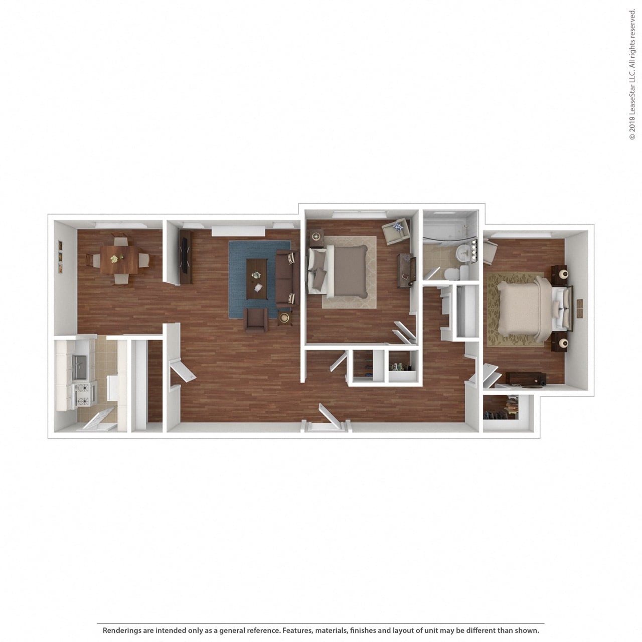 Lewis Manor Apartments – 2 Bedroom 1 Bath