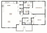 LIVE + WORK Plan 1 - 2 Bedroom 2 Bath 