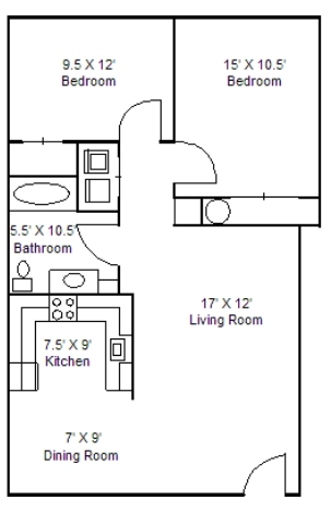 2HAB/1BA - Centennial Park Apartments