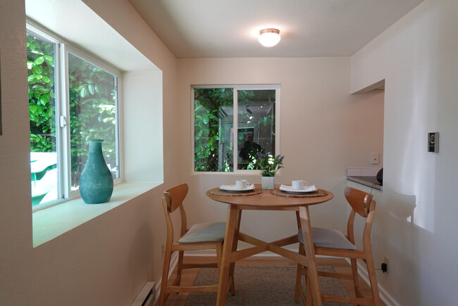 Dining area with stage furniture - 525 NE 86th St