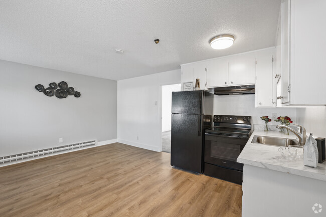 Kitchen + living room - The Grove Apartments